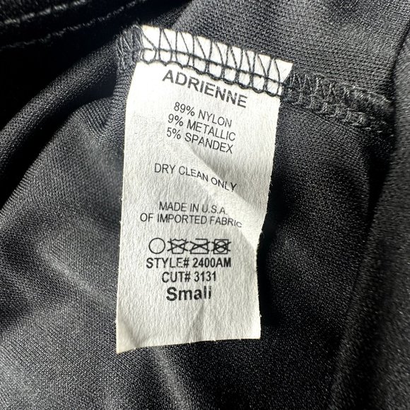 Adrienne NWT Sequin Dress Size Small Black And Gold with silver sequins Long sle - Picture 10 of 10